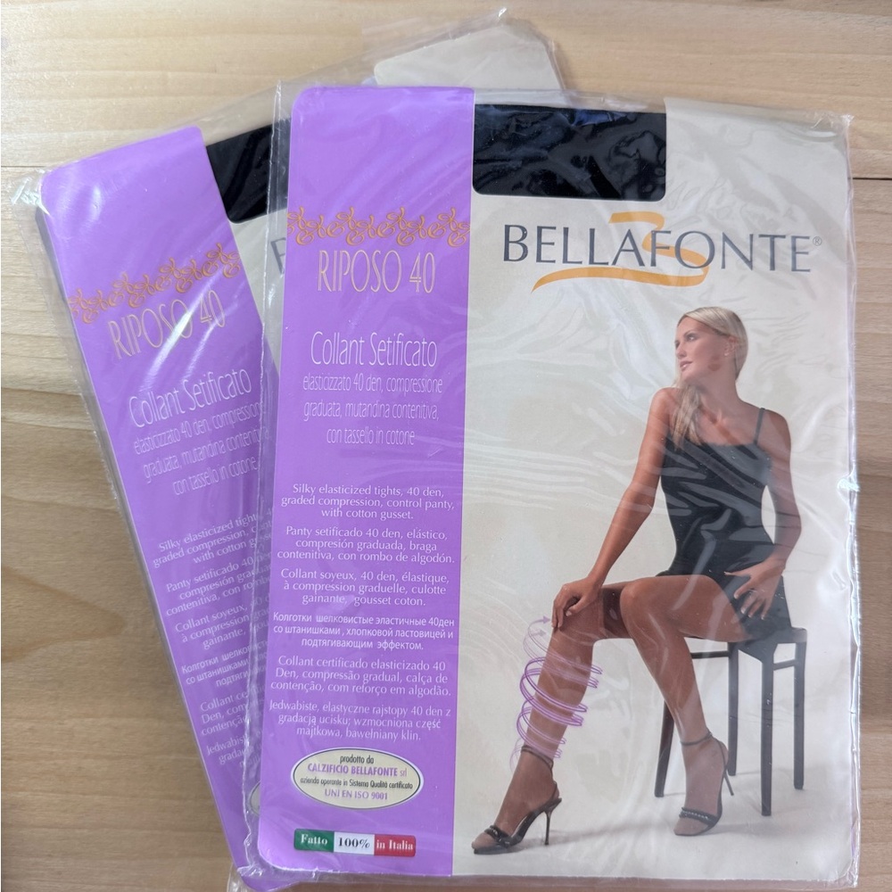 Bellafonte Riposo Den 40 Sheer Black Tights